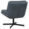 vidaXL Swivel Relaxing Chair Dark Grey 63 x 75 x 76 cm Velvet