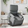 vidaXL Electric Stand up Massage Recliner Chair Grey Faux Leather