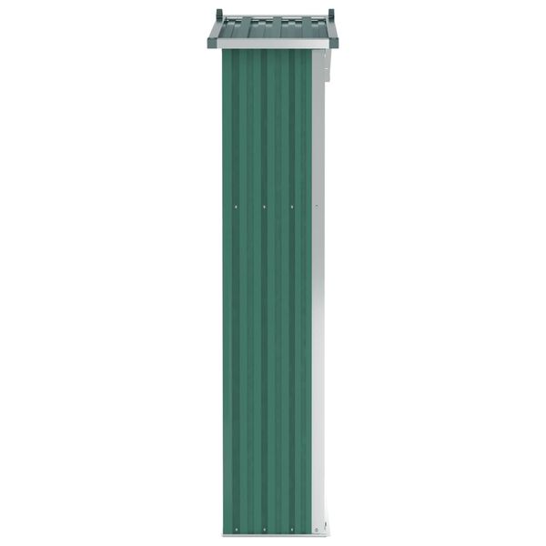 vidaXL Garden Shed Green 116x45x175 cm Galvanised Steel