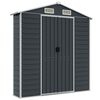 vidaXL Garden Shed Anthracite 191x130x198 cm Galvanised Steel