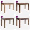 vidaXL Dining Table Solid Mahogany Wood 120x60x77 cm