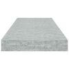 vidaXL Floating Wall Shelf Concrete Grey 60x23.5x3.8 cm MDF