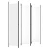 vidaXL 5-Panel Room Divider White 250x220 cm Fabric