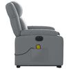 vidaXL Electric Stand up Massage Recliner Chair Grey Faux Leather