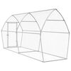 vidaXL Chicken Cage Silver 400x105x182 cm Galvanised Steel