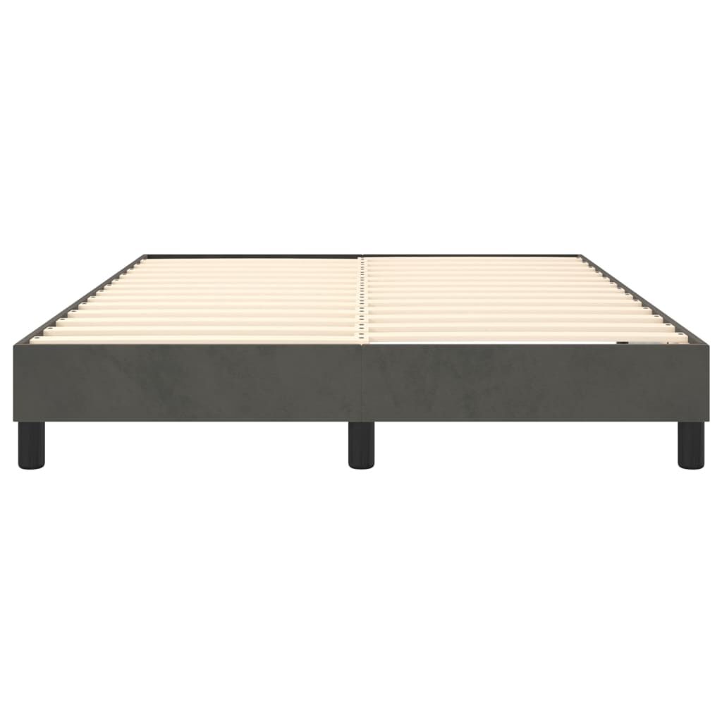vidaXL Bed Frame without Mattress Dark Grey Queen Velvet