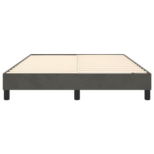 vidaXL Bed Frame without Mattress Dark Grey Queen Velvet