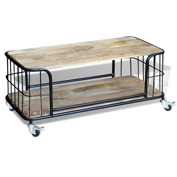 vidaXL Coffee Table Solid Mango Wood 100x50x35 cm