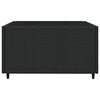 vidaXL 3 Piece Garden Lounge Set with Cushions Black Poly Rattan