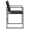 vidaXL Garden Chairs with Cushions 4 pcs Black Steel and Textilene