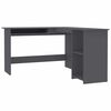 vidaXL L-Shaped Corner Desk Grey 120x140x75 cm Engineered Wood