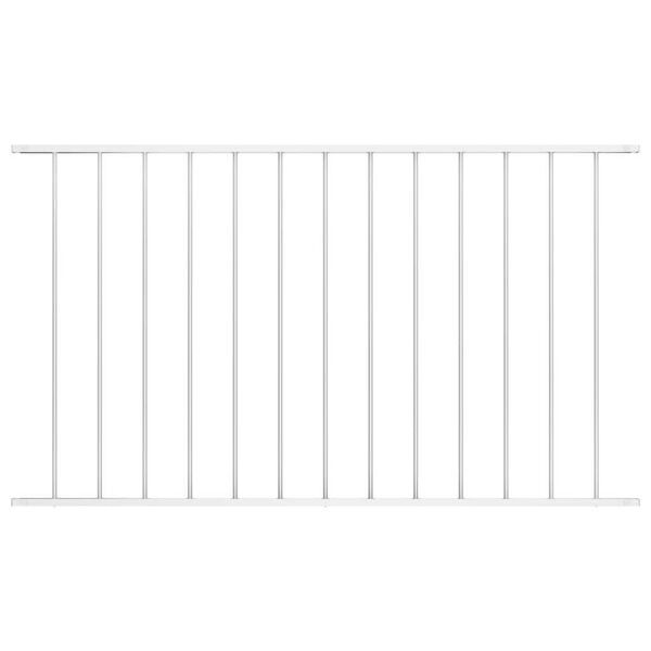 vidaXL Fence Panel Powder-coated Steel 1.7x1 m White