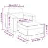 vidaXL Sofa Chair with Footstool Black 60 cm Faux Leather
