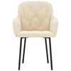 vidaXL Dining Chairs 2 pcs Cream Velvet