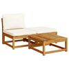 vidaXL 11 Piece Garden Lounge Set with Cushions Solid Wood Acacia