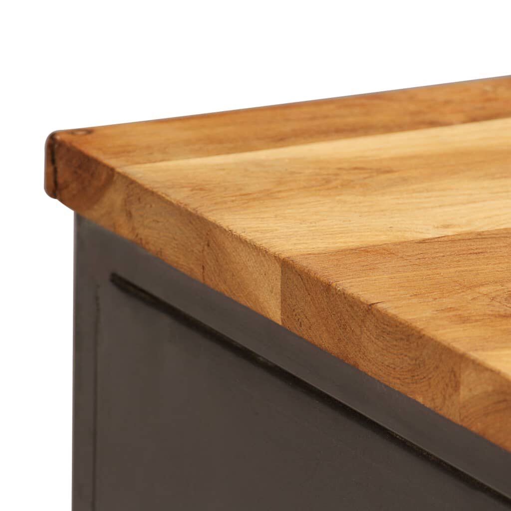 vidaXL Sideboard Recycled Teak and Steel 65x30x70 cm