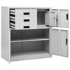 vidaXL Office Cabinet Light Grey 90x40x102 cm Steel