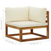vidaXL Sectional Corner Sofas 2 pcs with Cushions Cream White