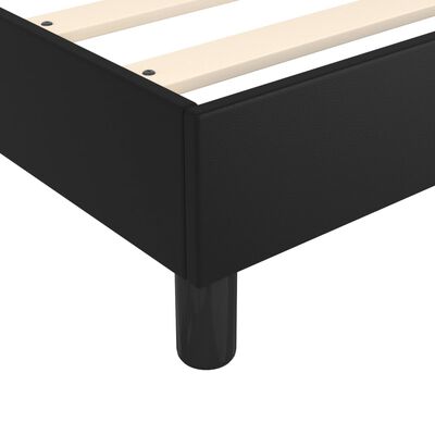 vidaXL Bed Frame without Mattress Black Twin Faux Leather (US Only)