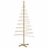 vidaXL Wooden Christmas Tree with Stand Brown 210 cm Bamboo