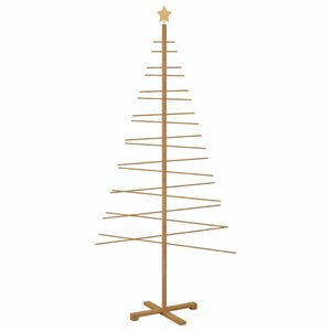 vidaXL Wooden Christmas Tree with Stand Brown 210 cm Bamboo