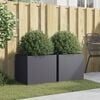 vidaXL Planters 2 pcs Anthracite 49x47x46 cm Steel