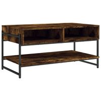 vidaXL Coffee Table Smoked Oak 90x50x45 cm Engineered Wood