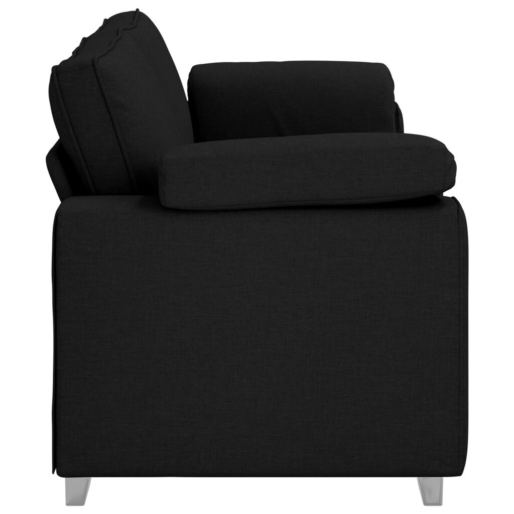vidaXL 3-Seater Sofa - Black - 178 cm Fabric