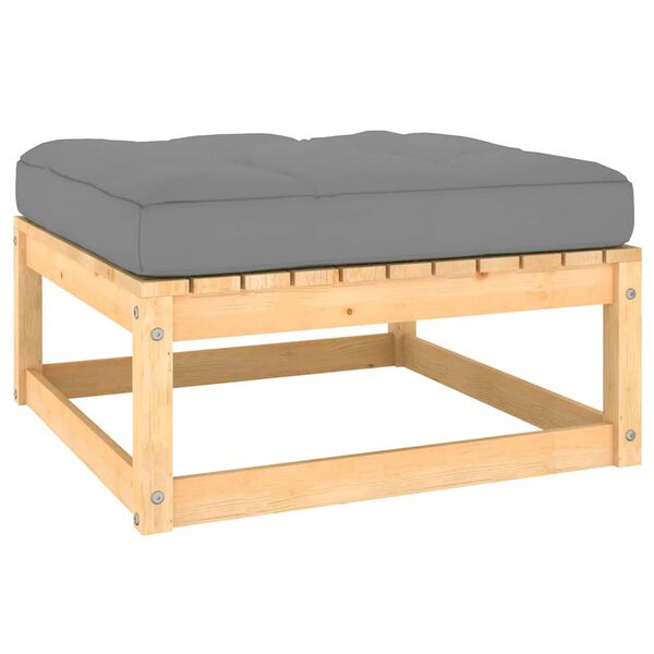 vidaXL 3 Piece Garden Lounge Set with Cushions Solid Pinewood