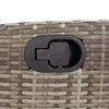 vidaXL 3 Piece Bistro Set with Cushions Grey Poly Rattan