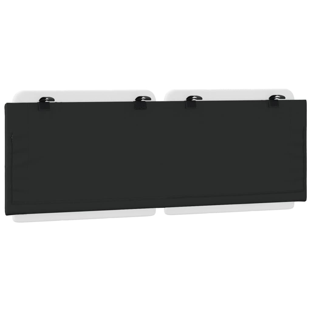 vidaXL Headboard Cushion "Zadar" White and Black 137 cm Double Faux Leather