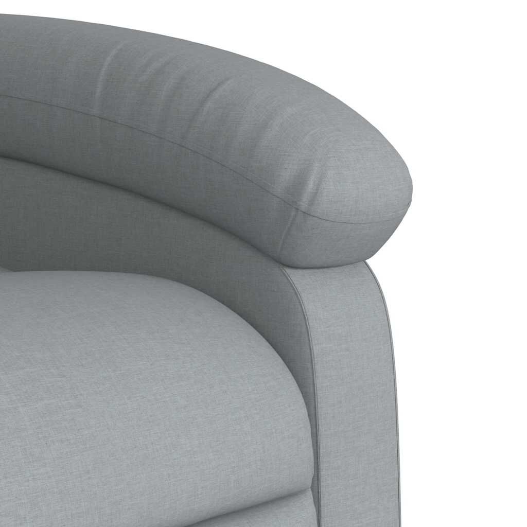 vidaXL Electric Stand up Recliner Chair Light Grey Fabric