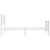 vidaXL Metal Bed Frame without Mattress with Footboard White 100x200cm