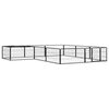 vidaXL 12-Panel Dog Playpen Black 100x50 cm Powder-coated Steel