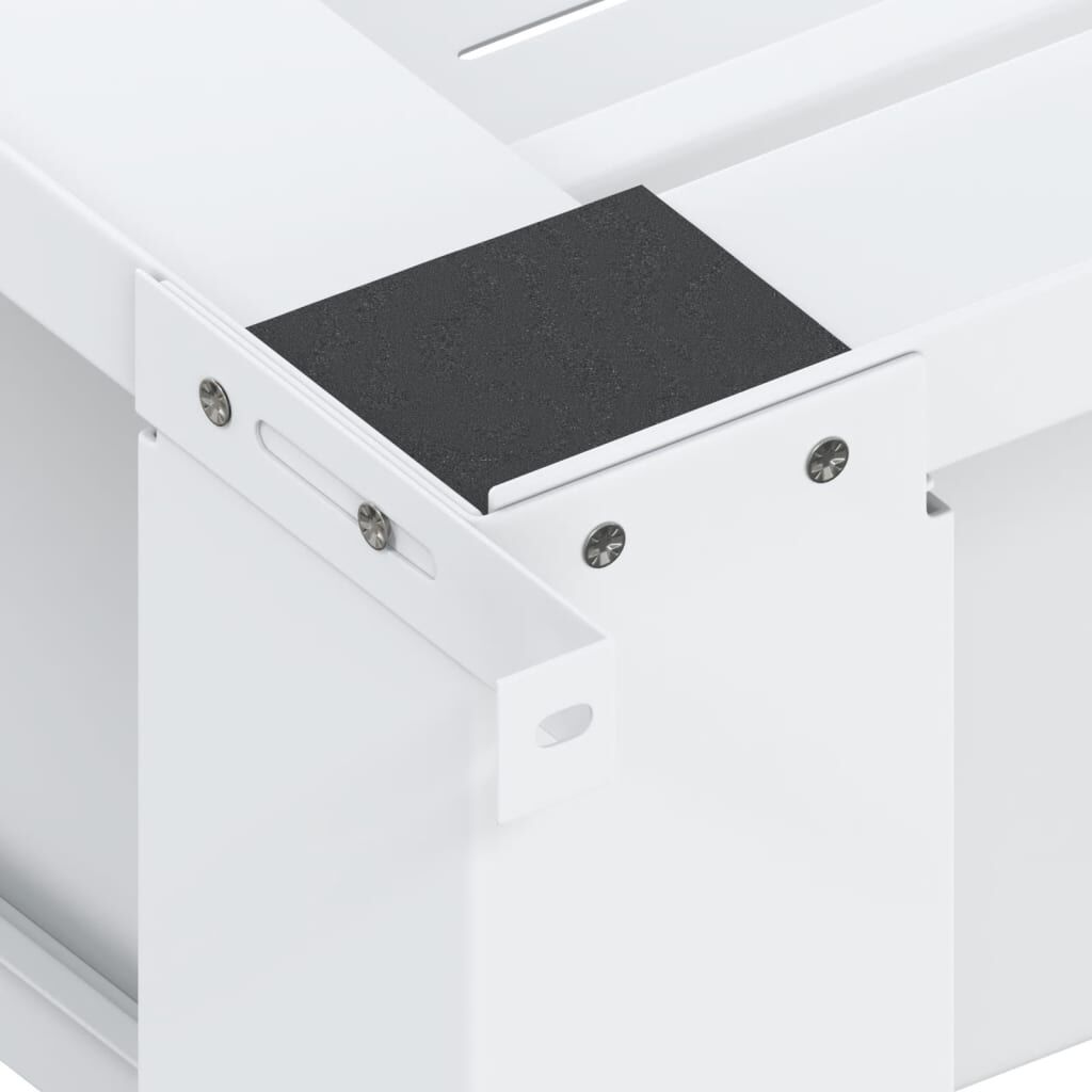 vidaXL Washing Machine Pedestal with Drawer White