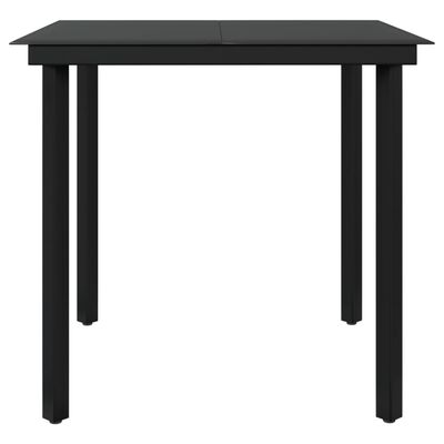 vidaXL 5 Piece Outdoor Dining Set with Cushions Grey and Black