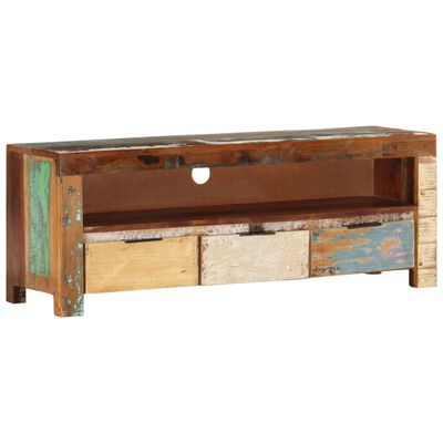 vidaXL TV Cabinet 110x30x40 cm Solid Reclaimed Wood