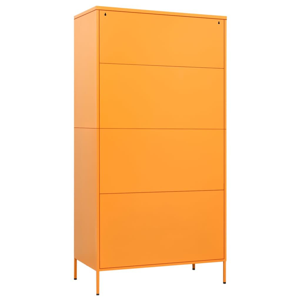 vidaXL Wardrobe Mustard Yellow 90x50x180 cm Steel