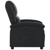 vidaXL Electric Recliner Chair Black Real Leather