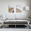 vidaXL Metal Bed Frame without Mattress with Headboard White 183x213cm