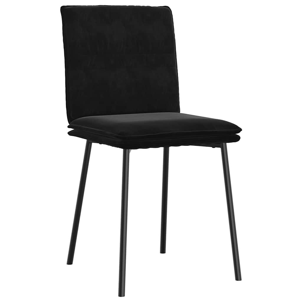 vidaXL Dining Chairs 4 pcs Black Velvet