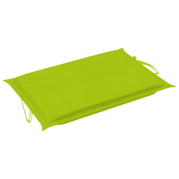 vidaXL Rocking Sun Lounger with Cushion Solid Teak Wood