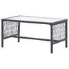 vidaXL 4 Piece Garden Lounge Set with Cushion Poly Rattan Black