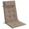 vidaXL Highback Chair Cushions 2 pcs Taupe Oxford Fabric