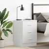 vidaXL Bedside Cabinet White 38x35x56 cm Engineered Wood