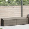 vidaXL Garden Storage Box Grey 220x50x58 cm Poly Rattan