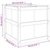 vidaXL Garden Planter White 70x70x70 cm Solid Wood Pine