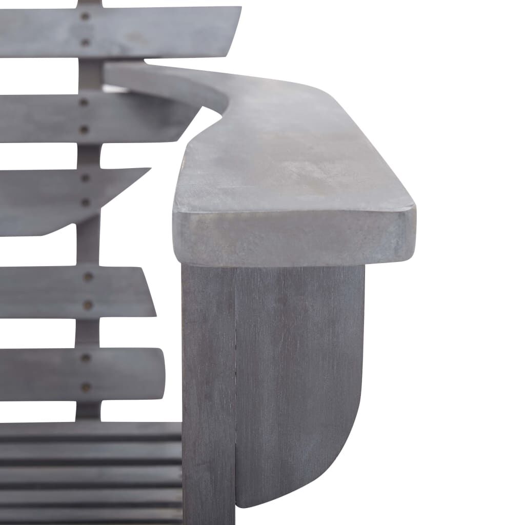 vidaXL Adirondack Chair Solid Acacia Wood Grey