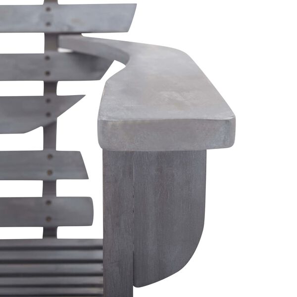 vidaXL Adirondack Chair Solid Acacia Wood Grey