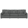 vidaXL Modular Sofa with Cushions Dark Grey